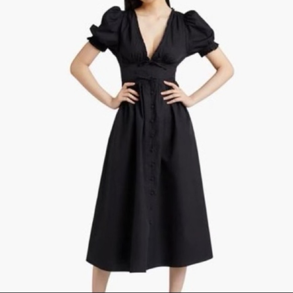 Hill House Sabrina Dress in Black Dot - NWOT - Medium